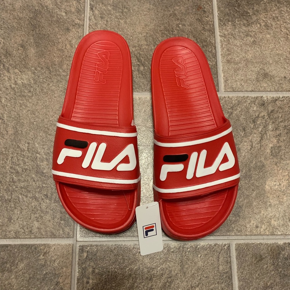 Fila Drifter Slides Sandals Flip Flop Ref White Mens Slide